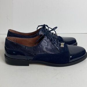 Navy Blue Women's Oxford Loafers